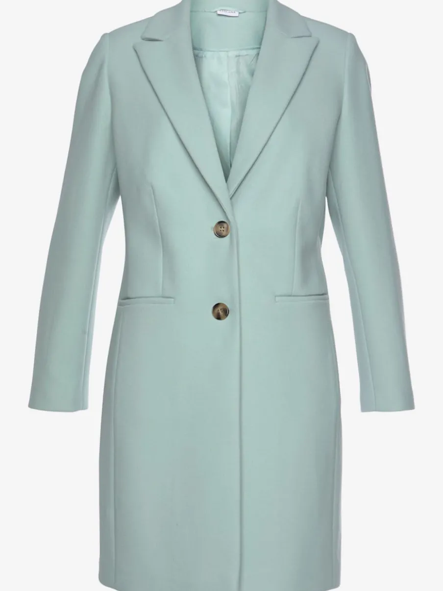 Manteau blazer avec col à revers et boutons imitation corne