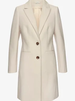 Manteau blazer avec col à revers et boutons imitation corne