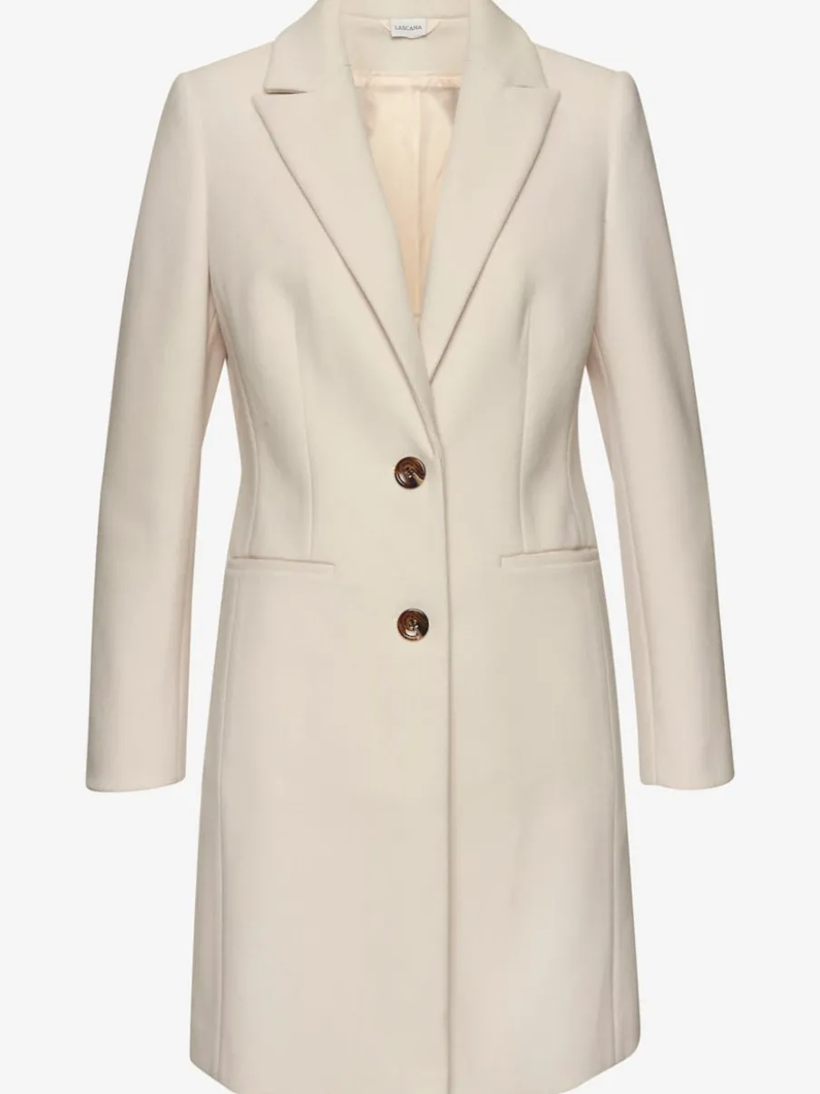 Manteau blazer avec col à revers et boutons imitation corne