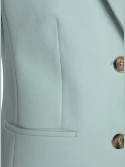 Manteau blazer avec col à revers et boutons imitation corne