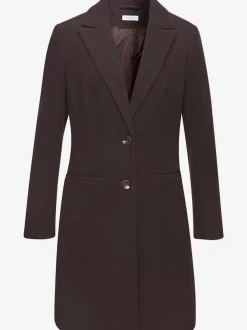 Manteau blazer avec col à revers et boutons imitation corne