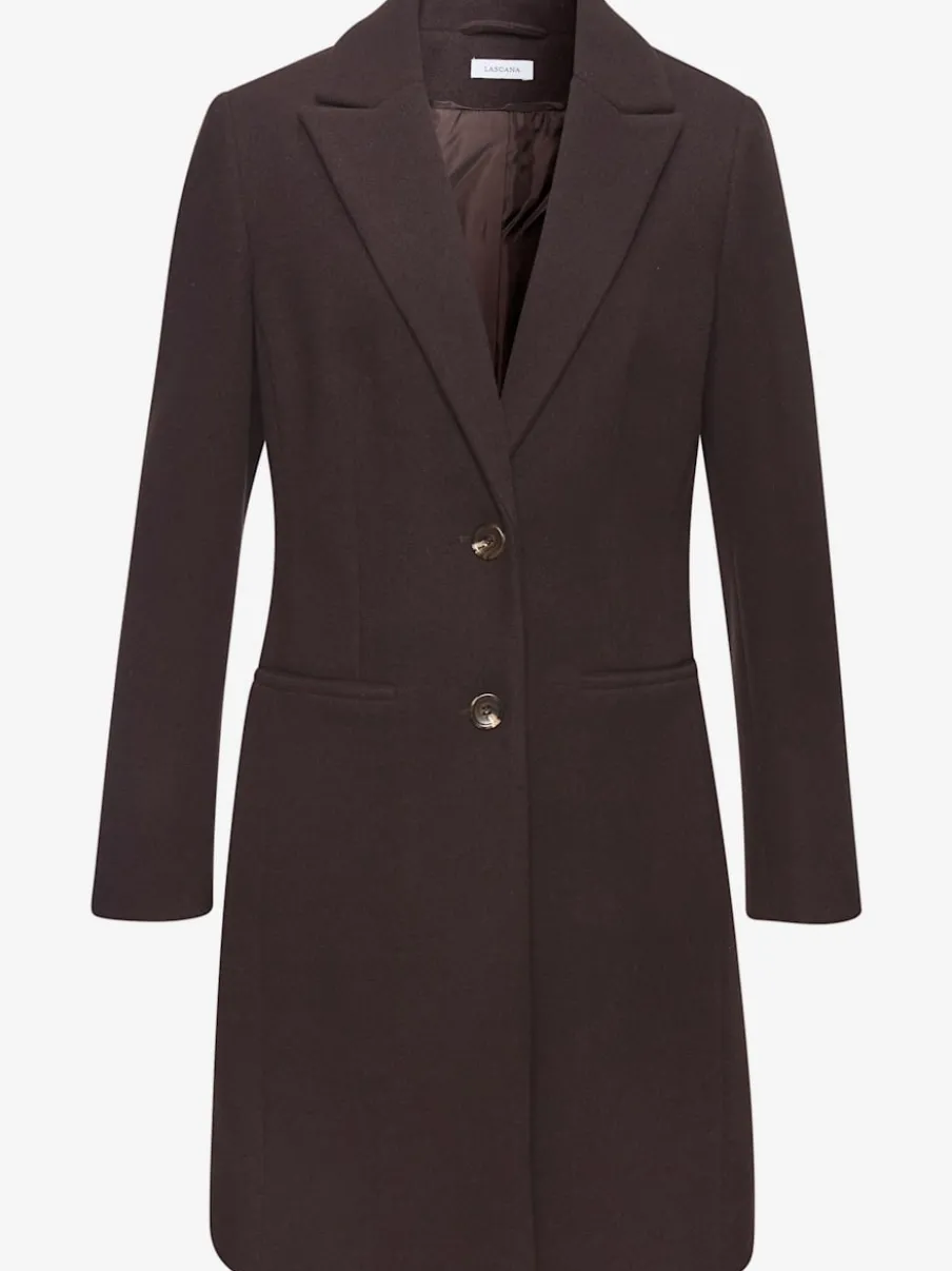 Manteau blazer avec col à revers et boutons imitation corne