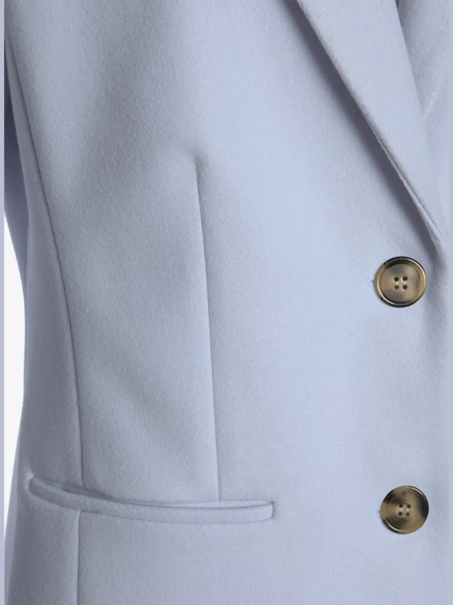 Manteau blazer avec col à revers et boutons imitation corne
