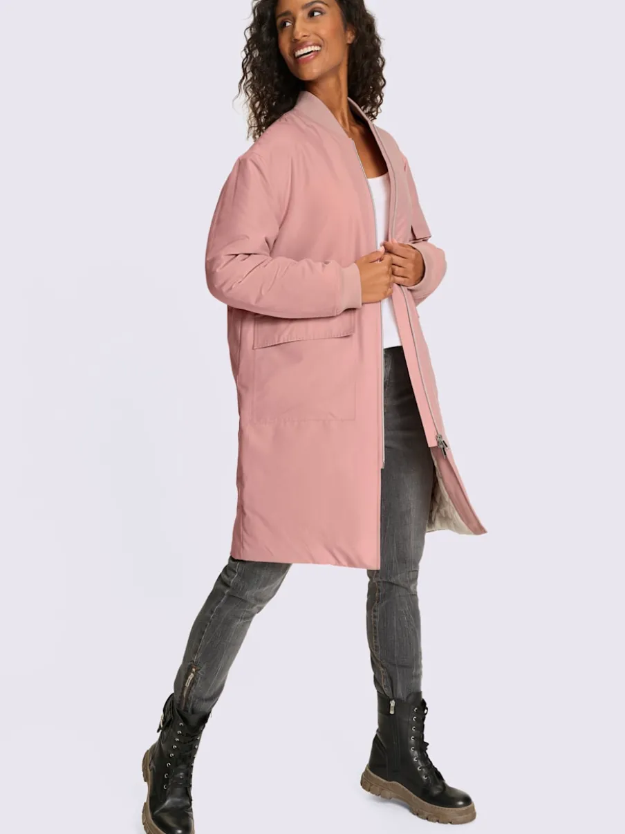 Manteau blouson léger à poches avec fermeture éclair