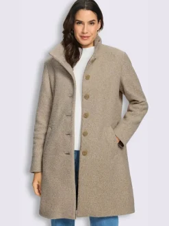 Manteau court qualité bouclée chaude