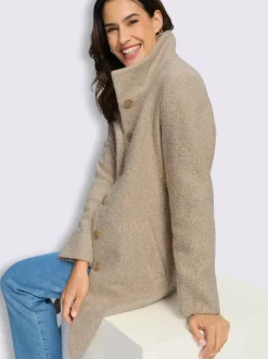 Manteau court qualité bouclée chaude