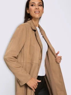 Manteau en synthétique rivets décoratifs
