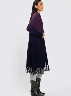 Manteau en tricot franges tendance