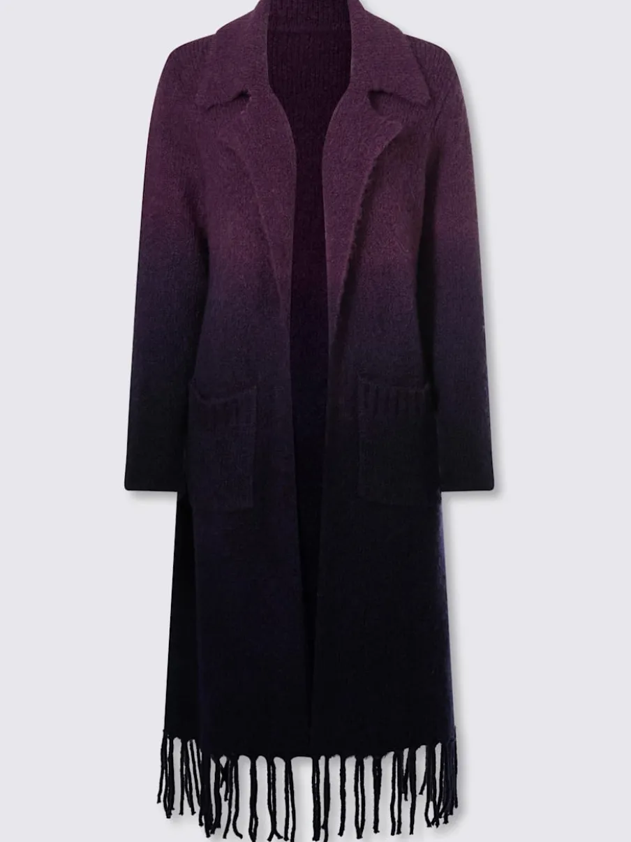 Manteau en tricot franges tendance