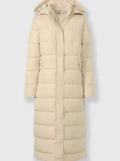 Manteau matelassé avec capuche amovible et poches zippées