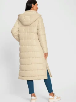 Manteau matelassé avec capuche amovible et poches zippées