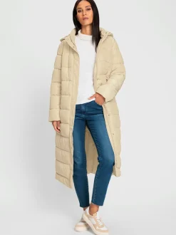 Manteau matelassé avec capuche amovible et poches zippées