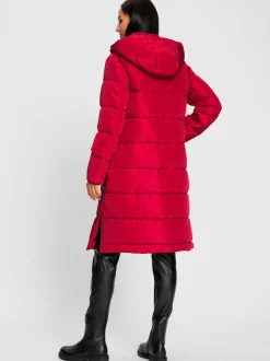 Manteau matelassé avec col montant et capuche à poches latérales