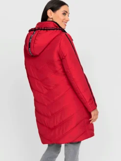 Manteau matelassé avec col montant et poches zippées