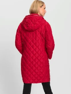 Manteau matelassé mélange de matières tendance