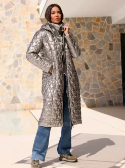 Manteau matelassé motif matelassé tendance