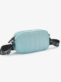Mini-sac avec matelassage tendance et logo imprimé sur la bandoulière