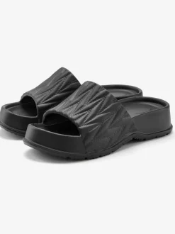 Mules de bain chaussures de bain estivales avec semelle compensée tendance