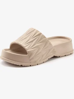 Mules de bain chaussures de bain estivales avec semelle compensée tendance