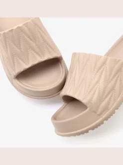 Mules de bain chaussures de bain estivales avec semelle compensée tendance