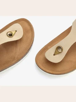 Mules tendance en cuir velours de qualité avec voûte plantaire en liège confortable