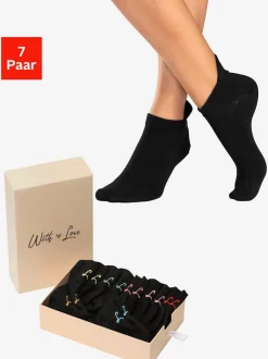 7 paires de socquettes dans un coffret cadeau coulissant