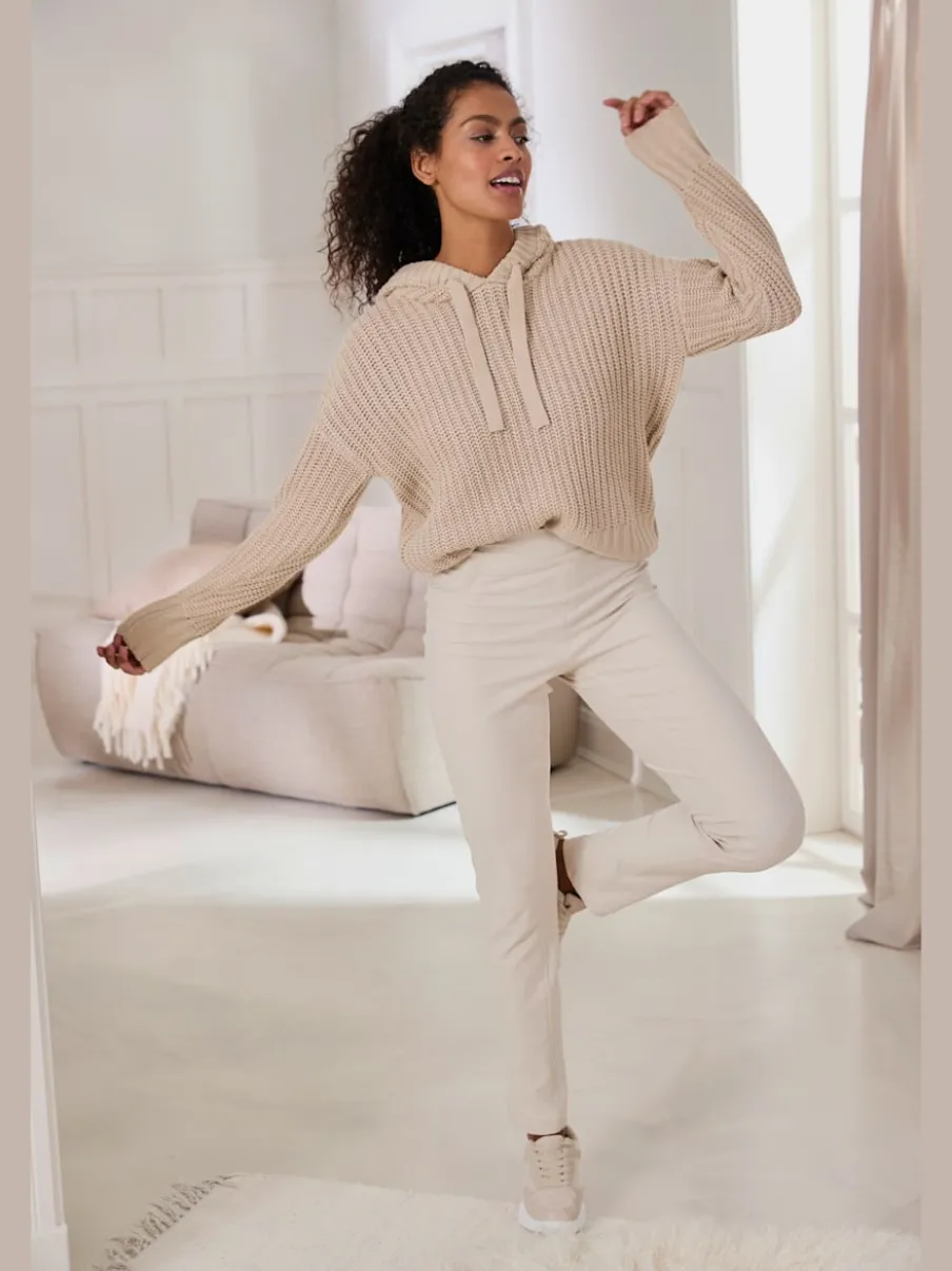 Pantalon ajusté avec 5 poches et matière extensible