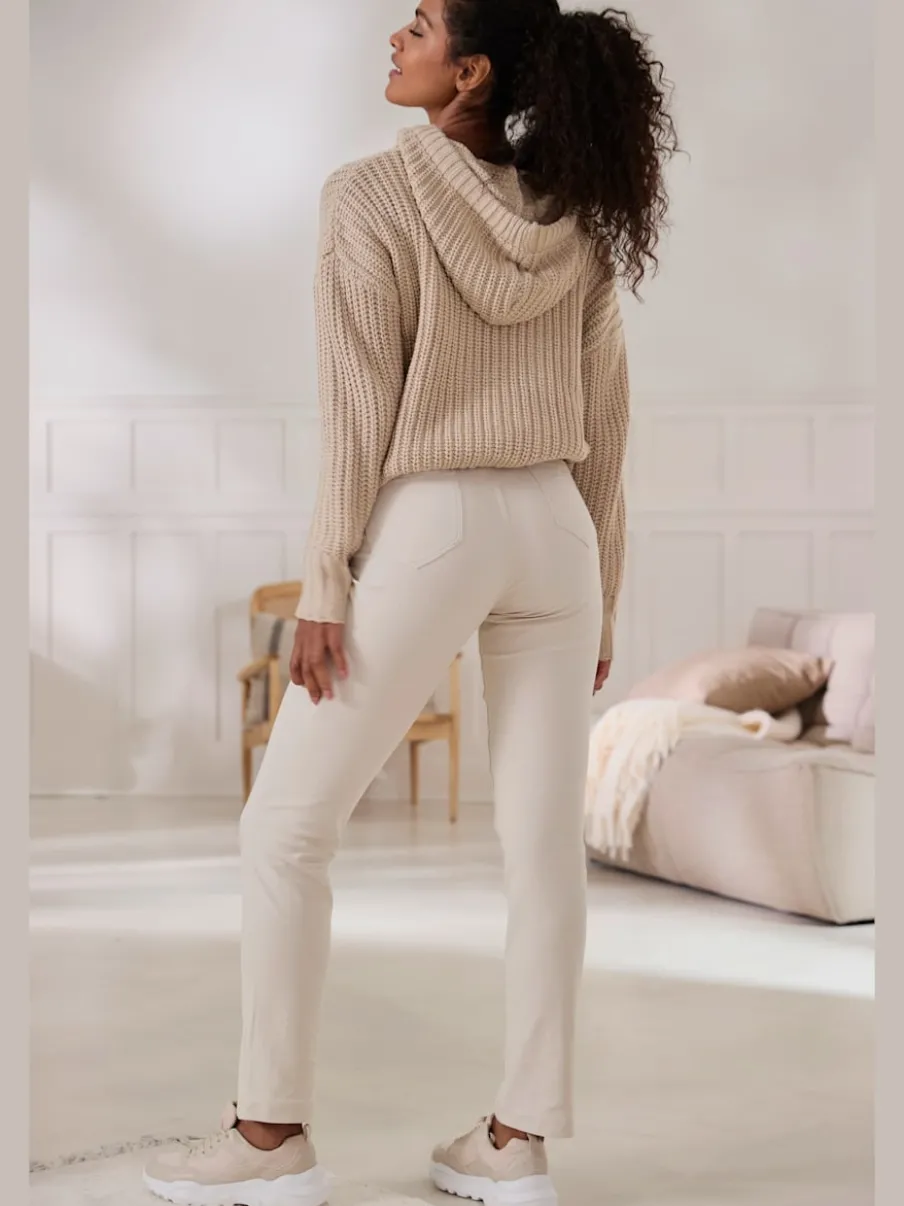 Pantalon ajusté avec 5 poches et matière extensible
