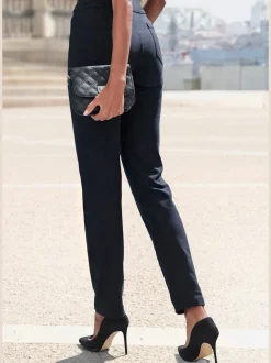 Pantalon ajusté avec 5 poches et matière extensible
