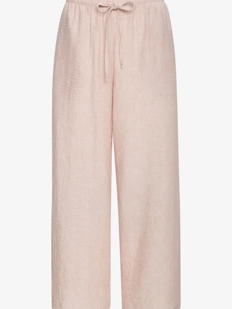 Pantalon ample avec ceinture et manches courtes en matière légère