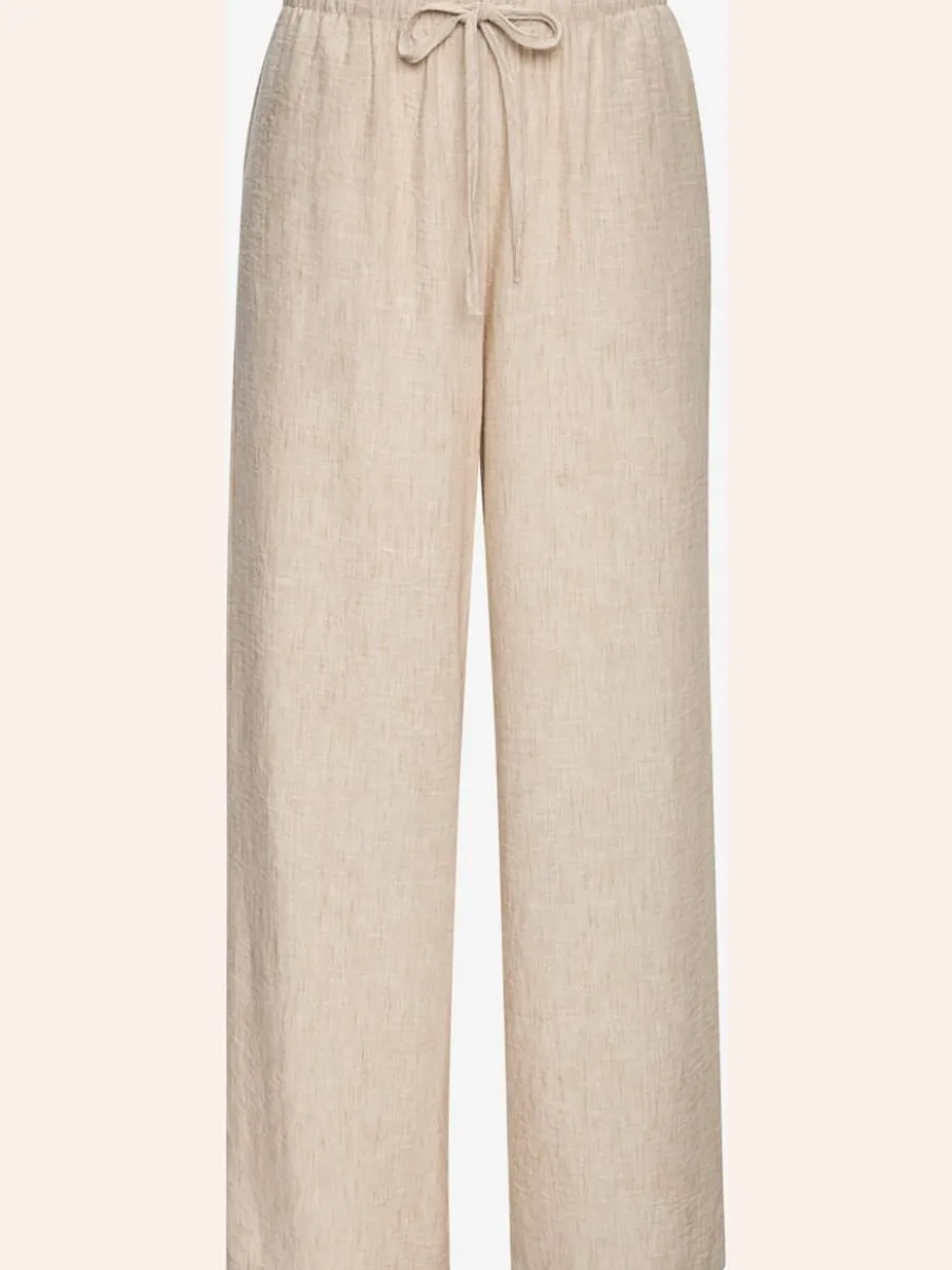 Pantalon ample avec ceinture et manches courtes en matière légère