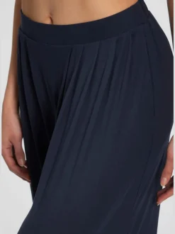 Pantalon ample doux avec pinces et poches latérales
