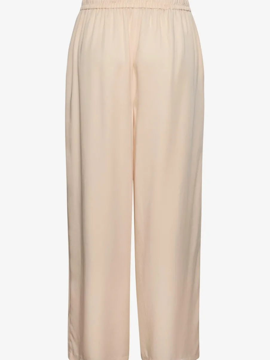Pantalon ample à poches fendues avec ceinture à cordon