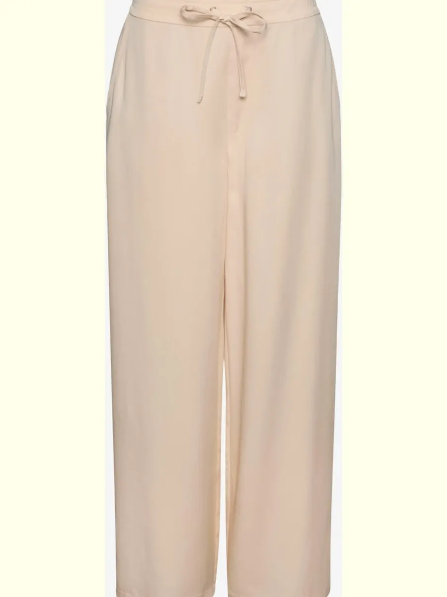 Pantalon ample à poches fendues avec ceinture à cordon