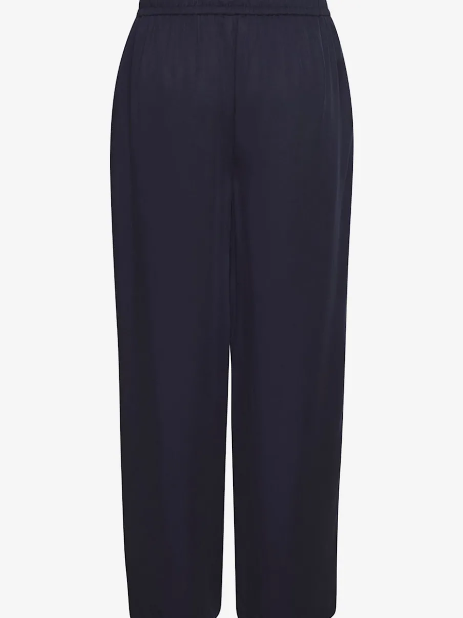 Pantalon ample à poches fendues avec ceinture à cordon