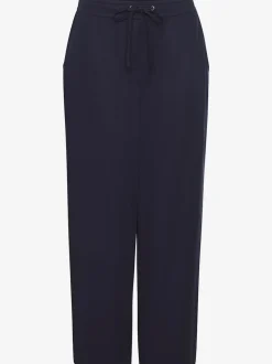 Pantalon ample à poches fendues avec ceinture à cordon