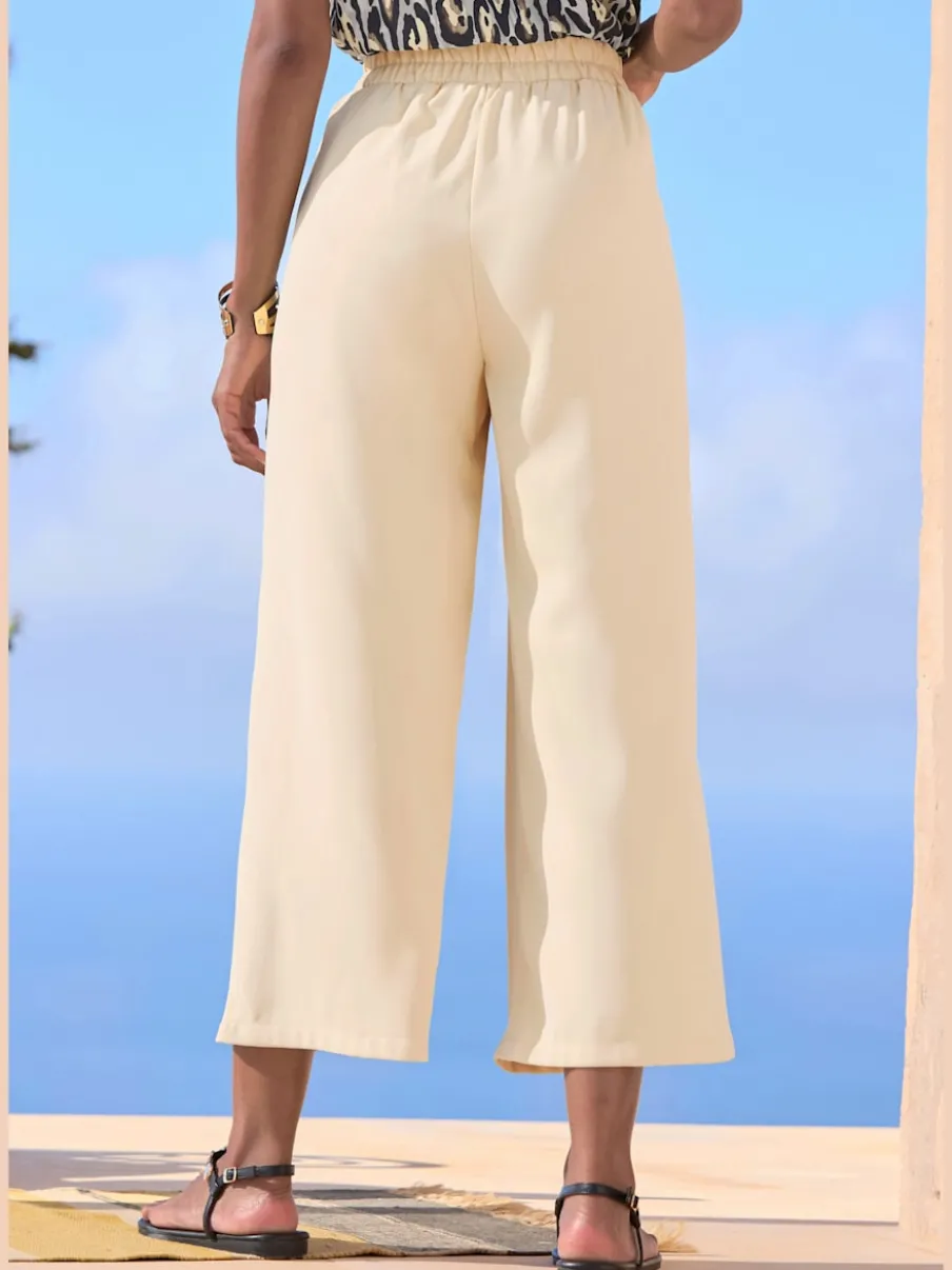 Pantalon 7/8 avec ceinture confortable et poches pratiques