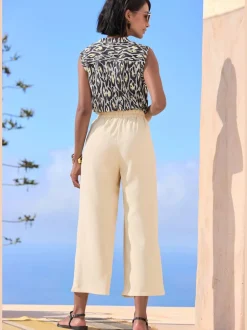 Pantalon 7/8 avec ceinture confortable et poches pratiques
