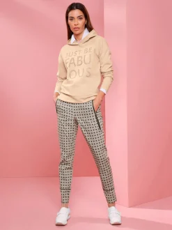 Pantalon avec imprimé graphique et ceinture élastique confortable