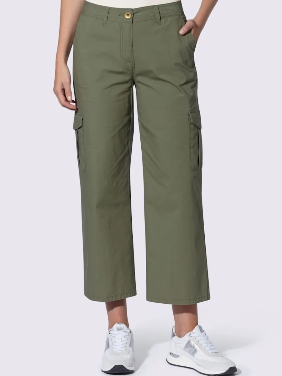 Pantalon 7/8 avec poches cargo et jambes larges