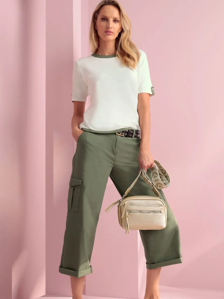 Pantalon 7/8 avec poches cargo et jambes larges