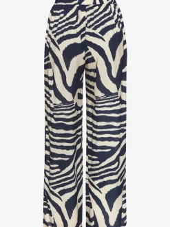 Pantalon avec poches latérales et imprimé animal chic