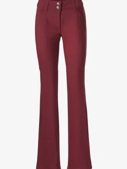 Pantalon bootcut en tissu extensible avec effet ventre plat
