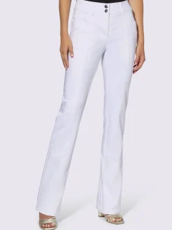 Pantalon bootcut en tissu extensible avec effet ventre plat