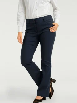Pantalon bootcut en tissu extensible avec effet ventre plat