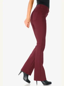 Pantalon bootcut en tissu extensible avec effet ventre plat
