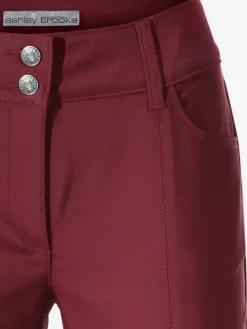 Pantalon bootcut en tissu extensible avec effet ventre plat