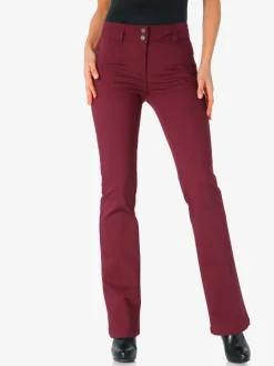 Pantalon bootcut en tissu extensible avec effet ventre plat