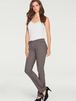 Pantalon bootcut en tissu extensible avec effet ventre plat