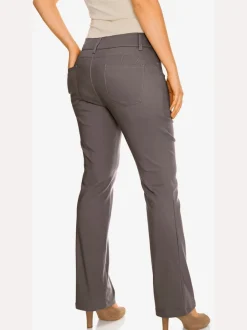 Pantalon bootcut en tissu extensible avec effet ventre plat
